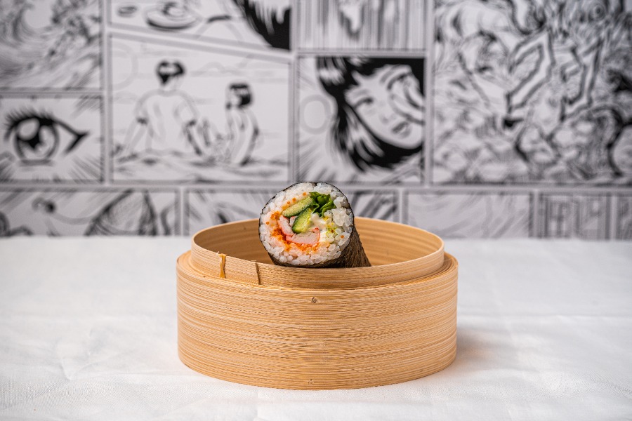 California roll white rice sushi roll