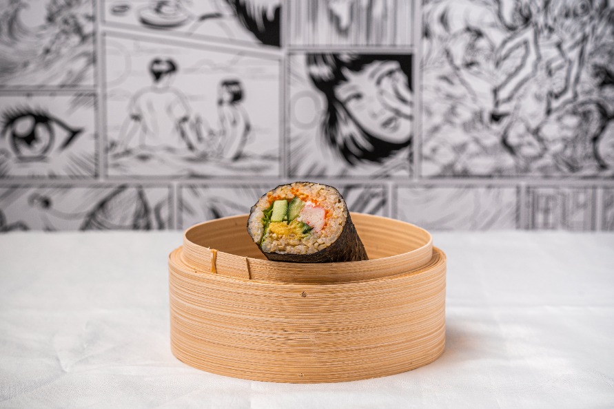 California roll brown rice sushi roll