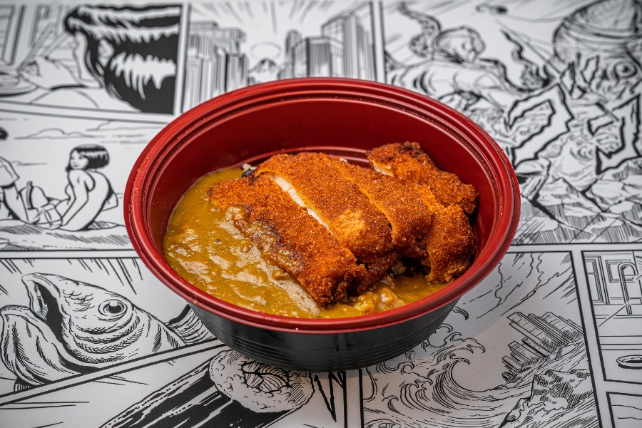 Chicken katsu curry hot rice bowl