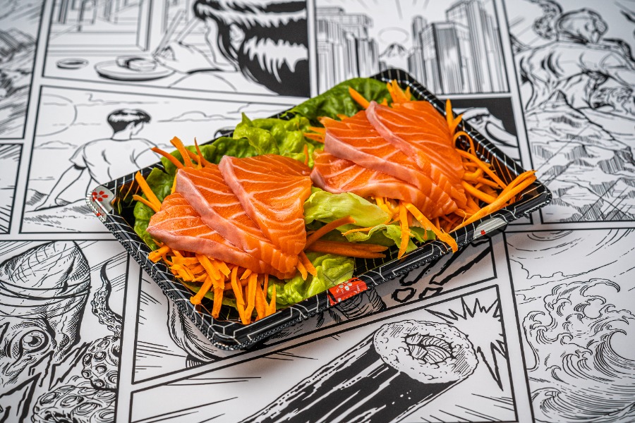 Salmon sashimi (GF) 8 pieces