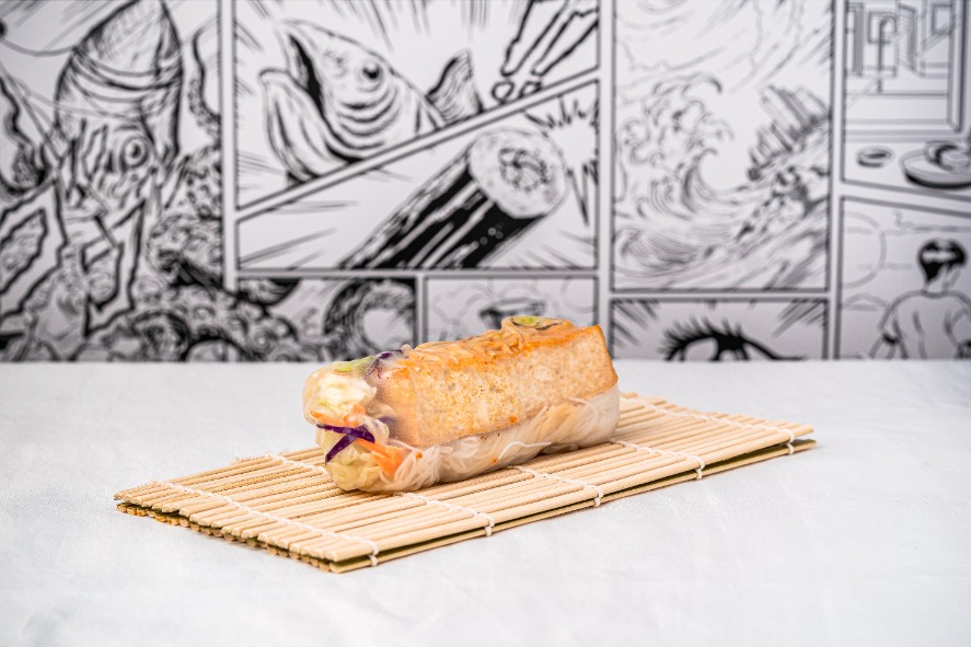 Satay tofu (V) rice paper roll