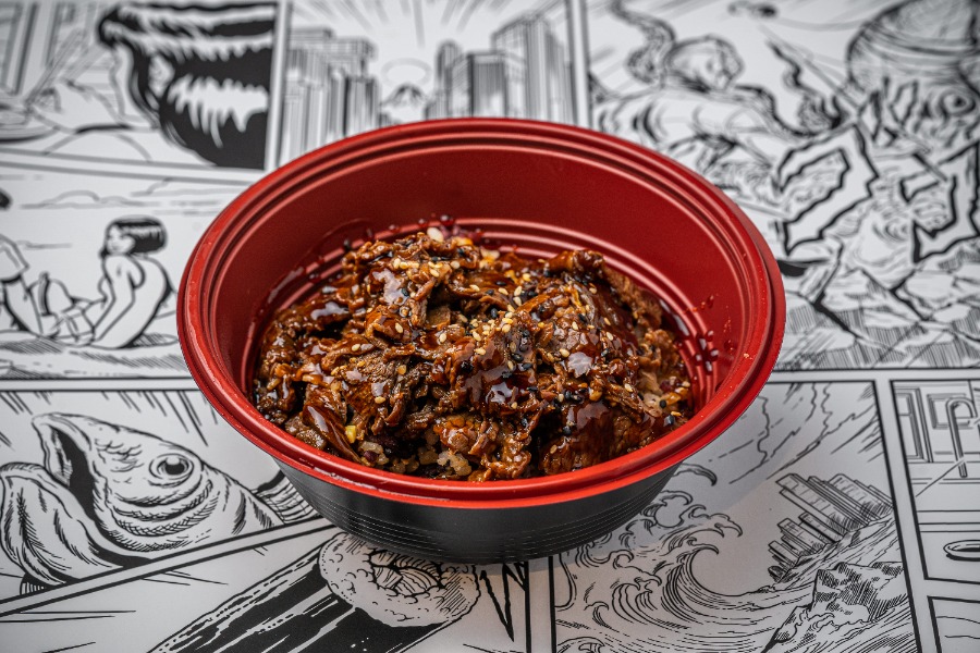 Teriyaki beef hot rice bowl