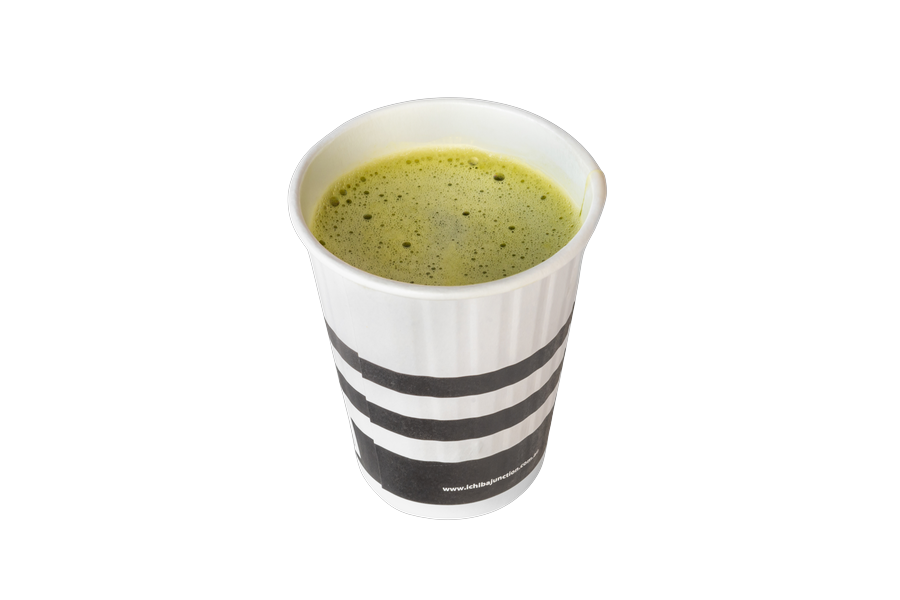 matcha latte with water