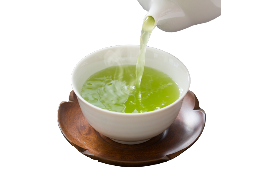 Hot green tea