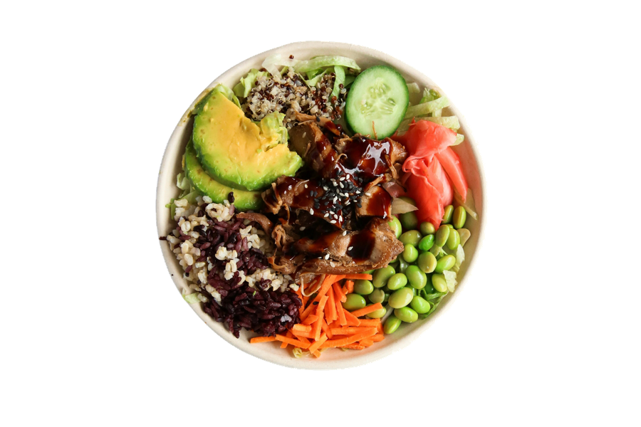 teriyaki chicken poke bowl
