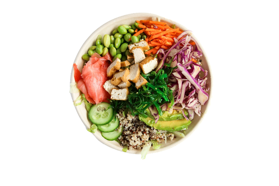 Tofu (black & brown rice) (V) poke bowl